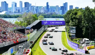 MONTREAL, QUEBEC - JUNE 15: George Russell of Great Britain driving the (63) Mercedes AMG Petronas