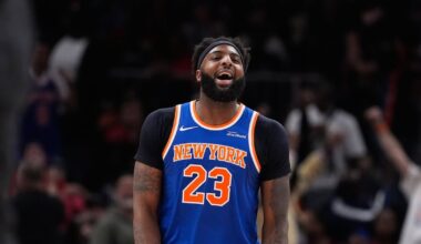 New York Knicks without key backup Mitchell Robinson in Game 2 because of an illness