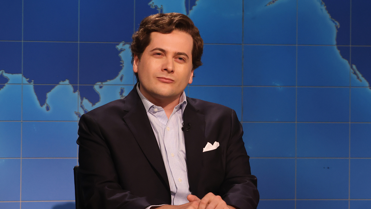 Saturday Night Live Episode 1903 Pictured: (l-r) Jeremy Culhane as Tucker Carlson and anchor Colin Jost during Weekend Update on Saturday, May 9, 2026