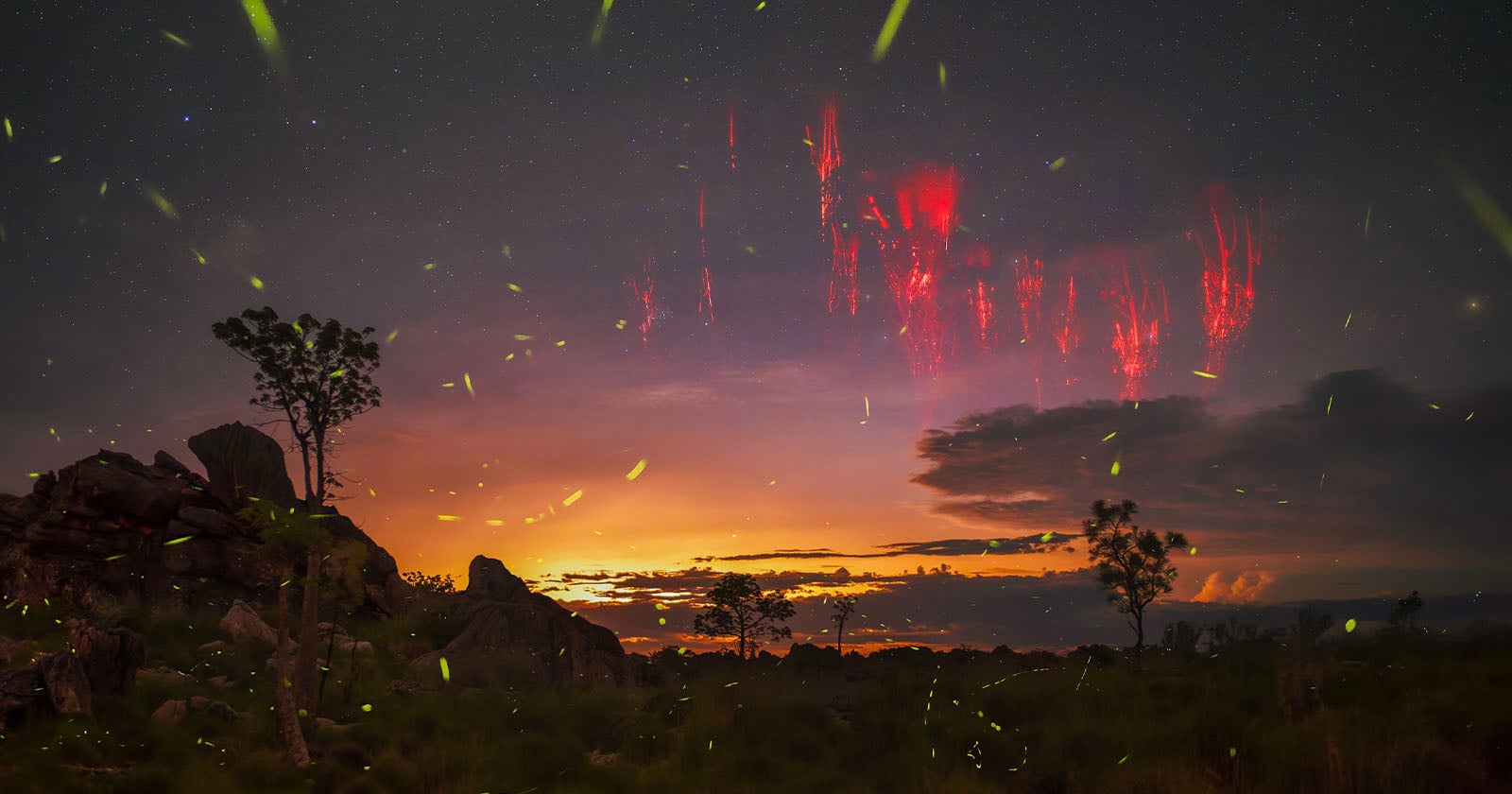 Photographer's Epic Journey to Capture Stunning Image of Rare Lightning Sprite