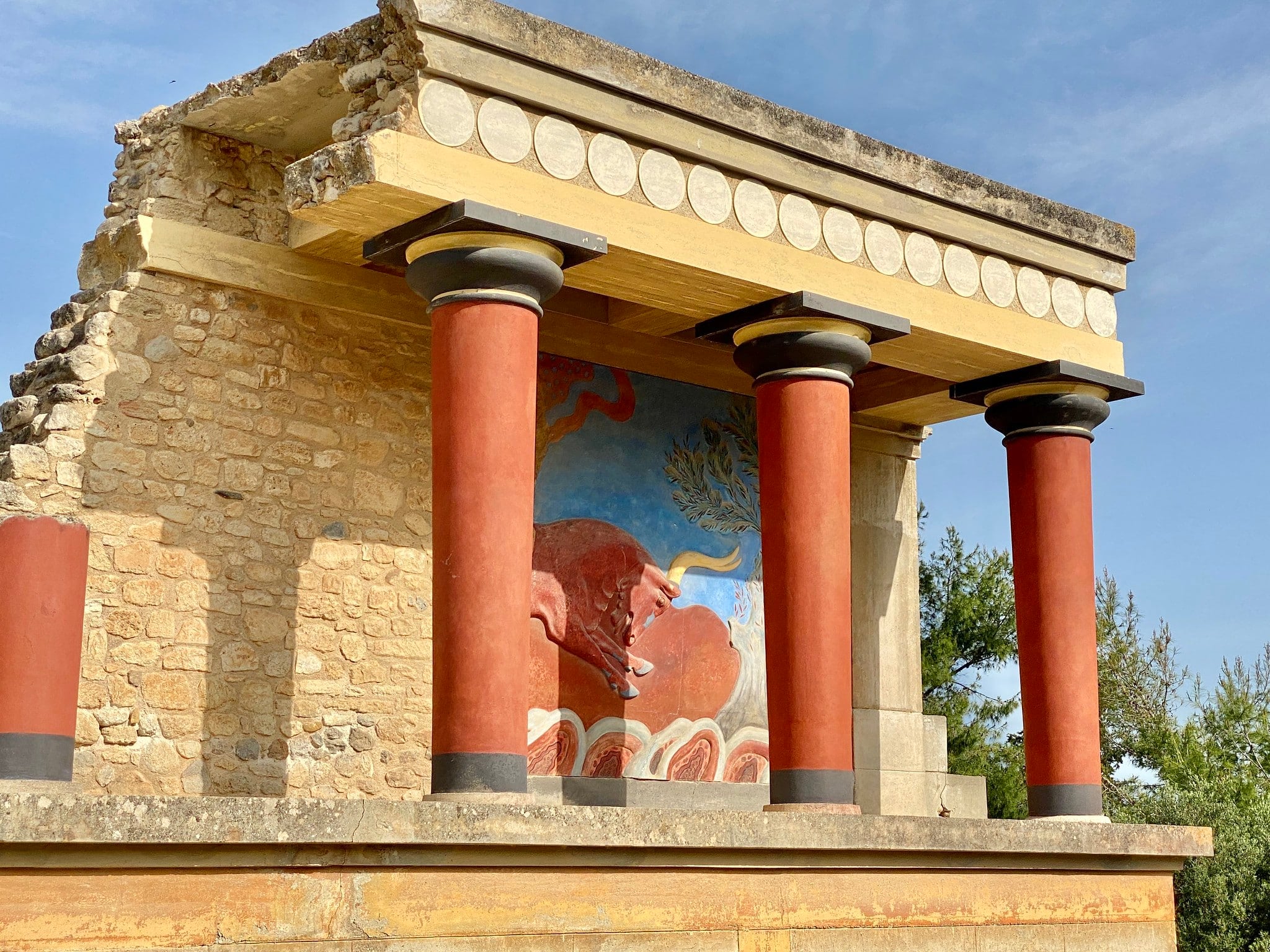 Northwest Propylaeum, Minoan Palace of Knossos Ruins, Knossos, Greece.