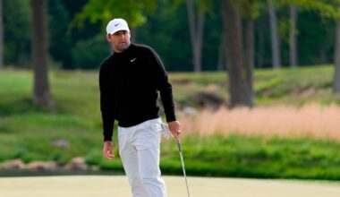 Chris Gotterup posts lowest score, Scottie Scheffler survives rough start in wind-swept PGA Championship