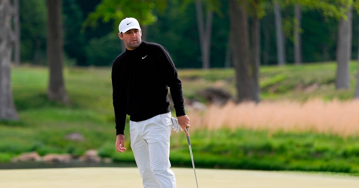 Chris Gotterup posts lowest score, Scottie Scheffler survives rough start in wind-swept PGA Championship