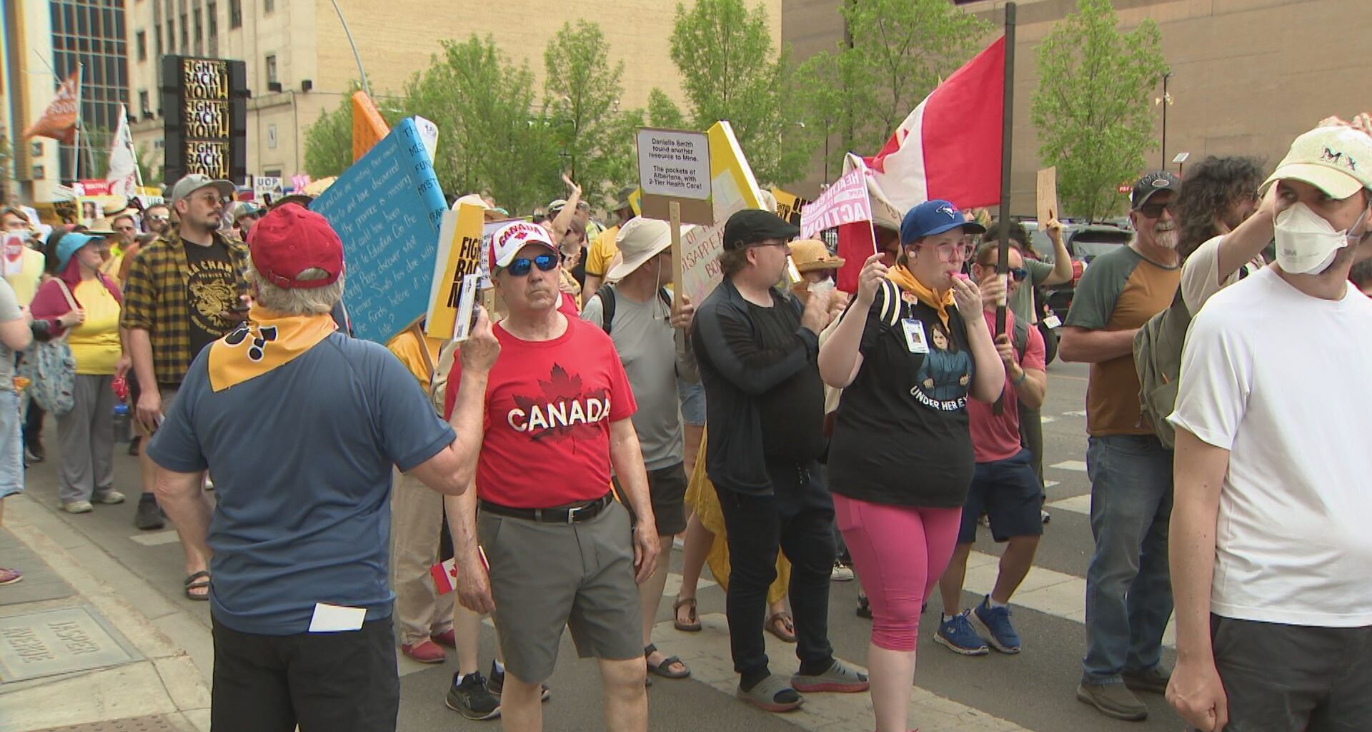 Thousands of Albertans protest against UCP policies