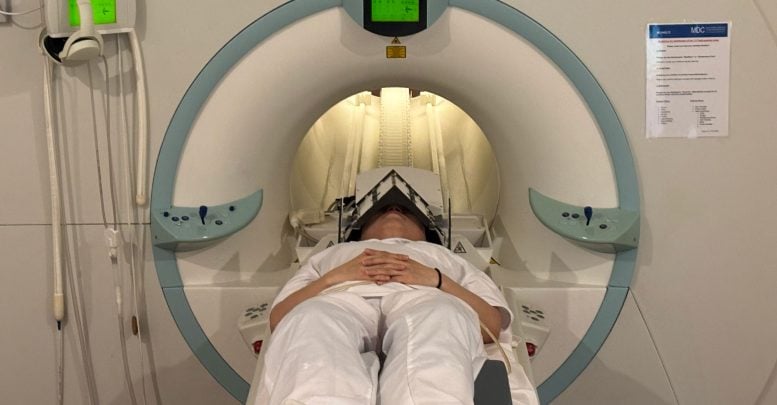 Patient Undergoing Scan in Medical Imaging Machine
