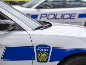 Peel Regional Police vehicles.