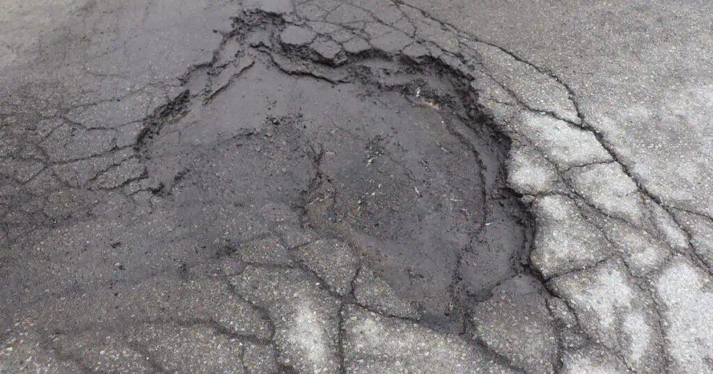 pothole repairs delayed in mississauga.