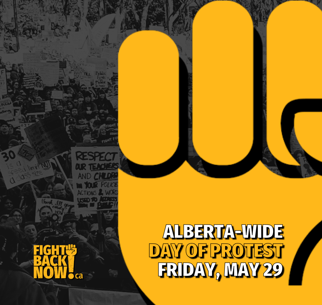 PRESS RELEASE: Fight Back Now! Albertans take to the streets across the province May 29
