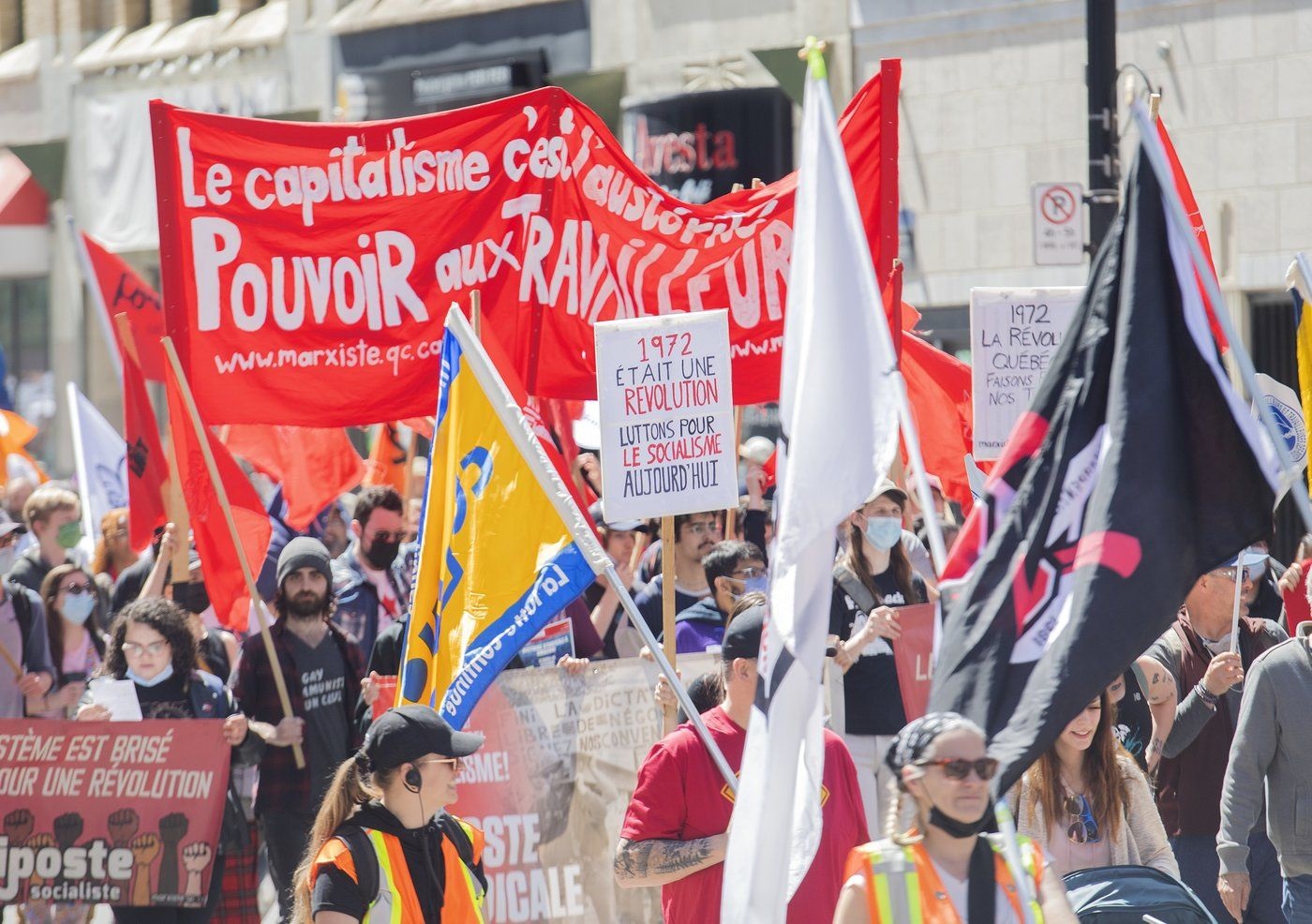 Group defends using guillotine to ‘decapitate’ labour minister at Montreal protest