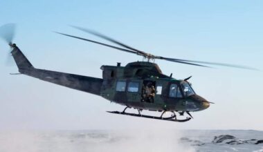 Military helicopter flyover taking place in Edmonton during fallen EMS memorial - Edmonton