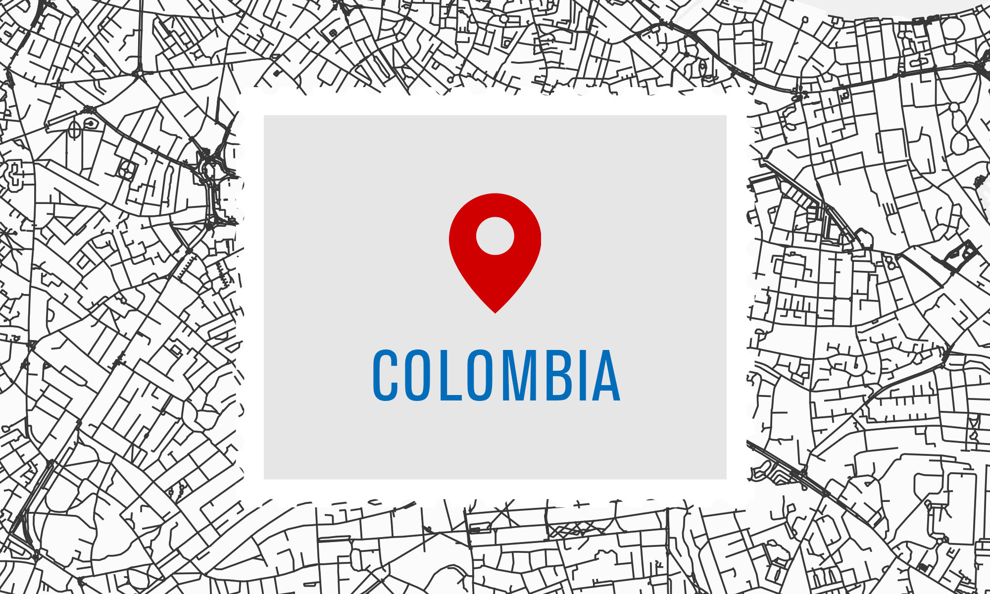 Colombia map graphic