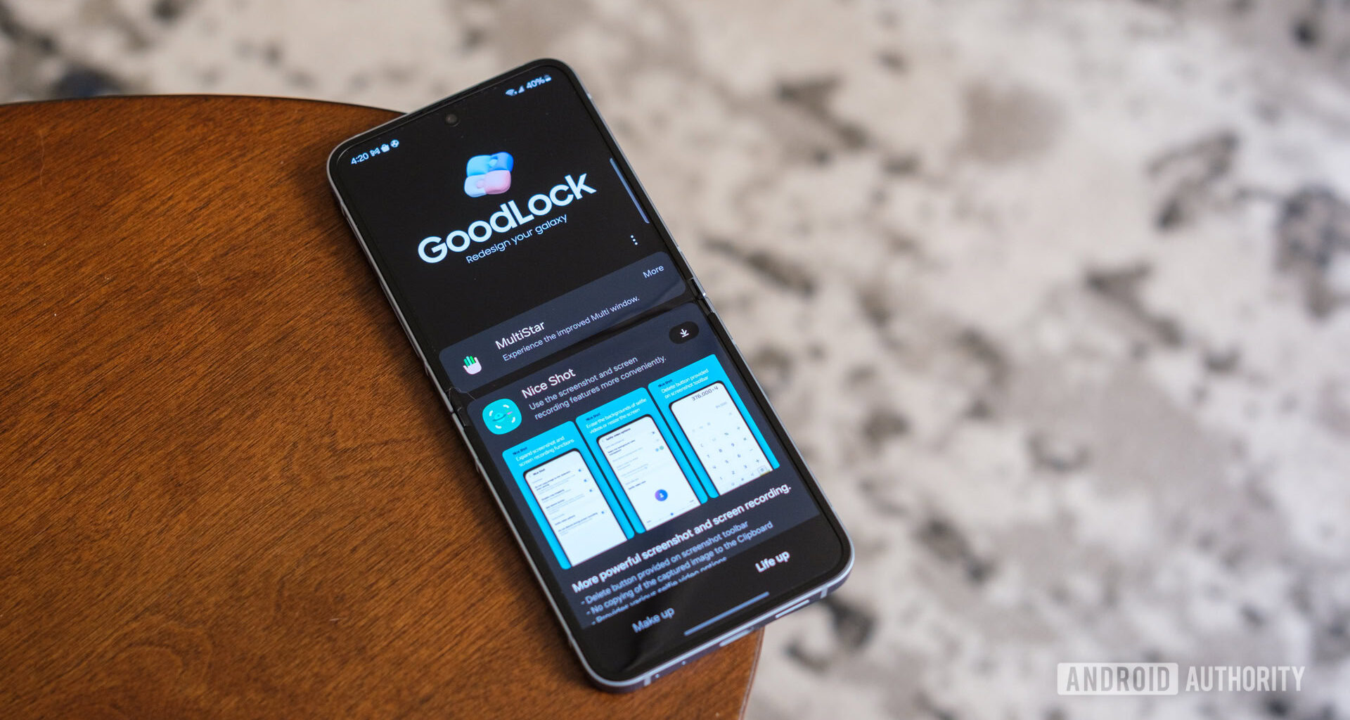 Samsung Galaxy Z Flip 6 Good Lock interface