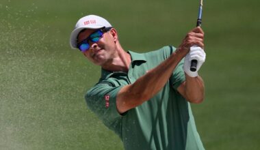 Adam Scott shines with spotless 66 Saturday at Cadillac Championship after wrong ball penalty