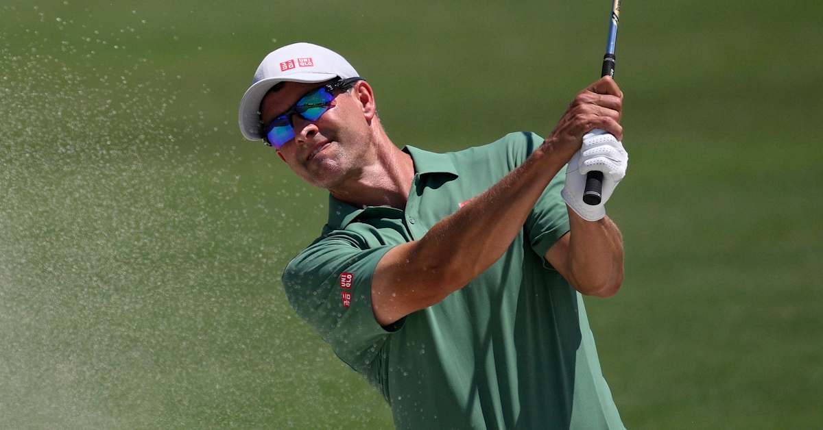 Adam Scott shines with spotless 66 Saturday at Cadillac Championship after wrong ball penalty