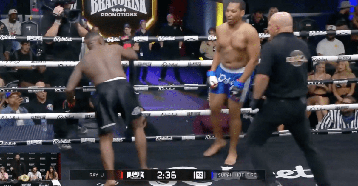 Supah Hot Fire knocks out Ray J at BrandRisk 14