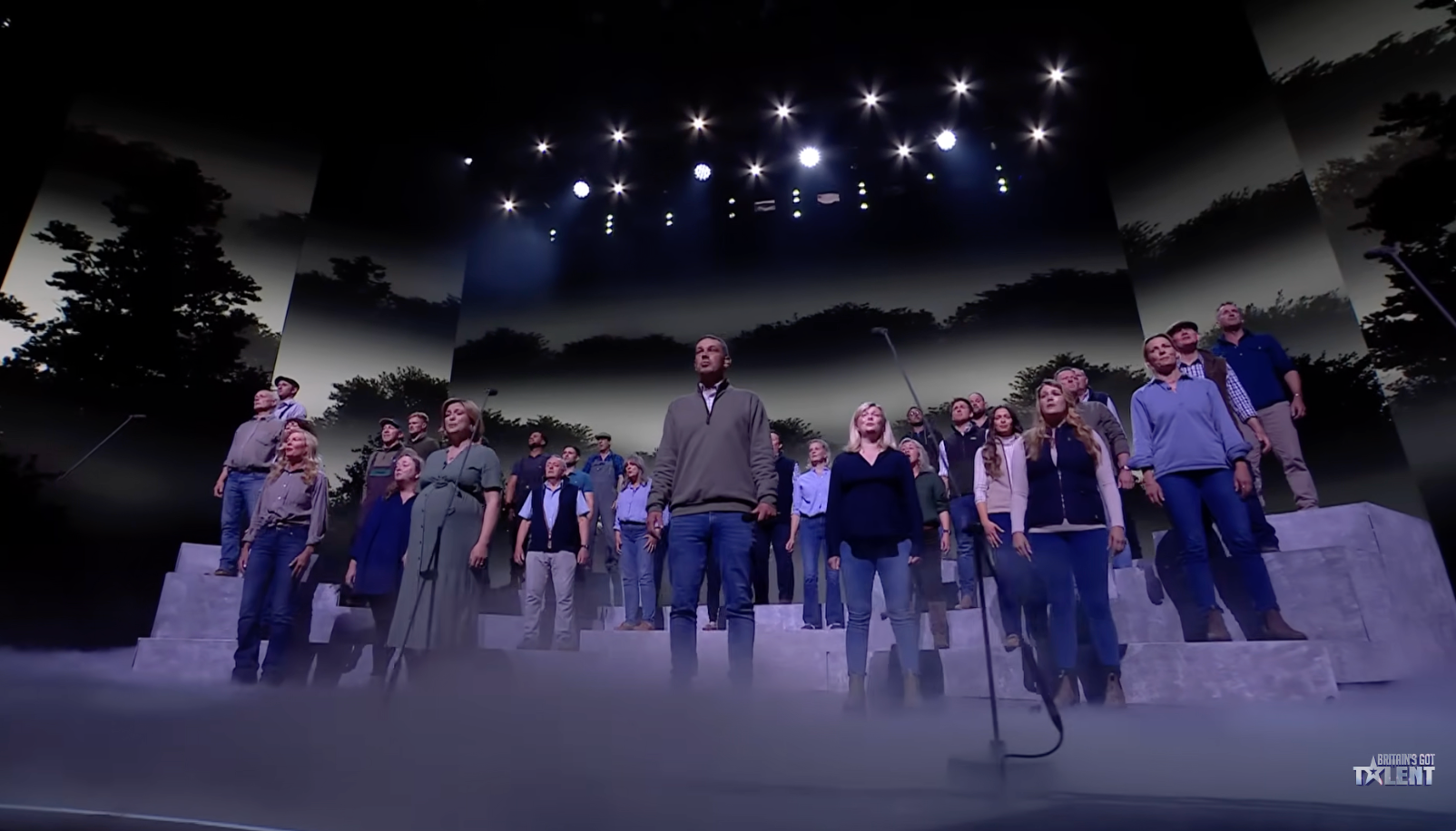 The Hawkstone Farmers' Choir performing on 'Britain's Got Talent' on Saturday