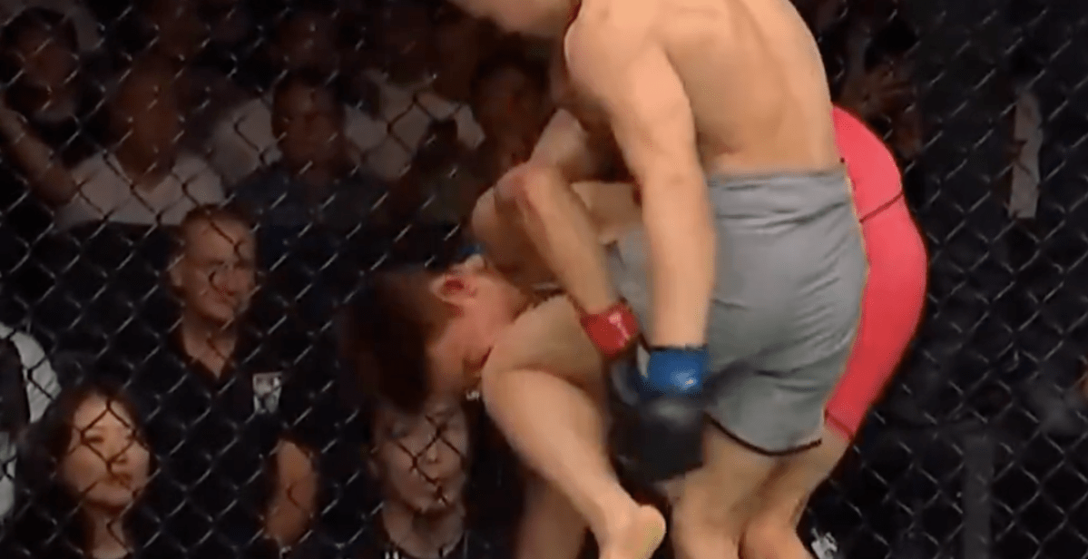 Road to UFC video: Namsrai Batbayar scores knee knockout amid grounded fighter confusion