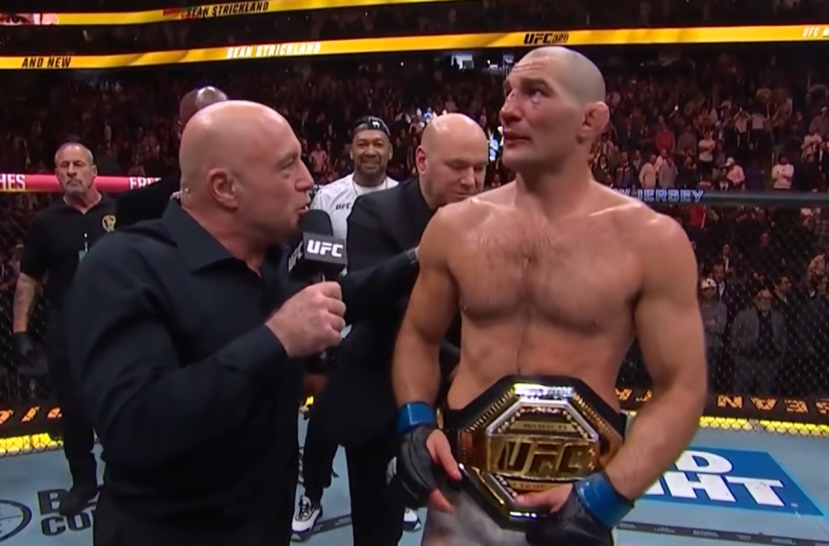 Sean Strickland interviewed by Joe Rogan at UFC 328