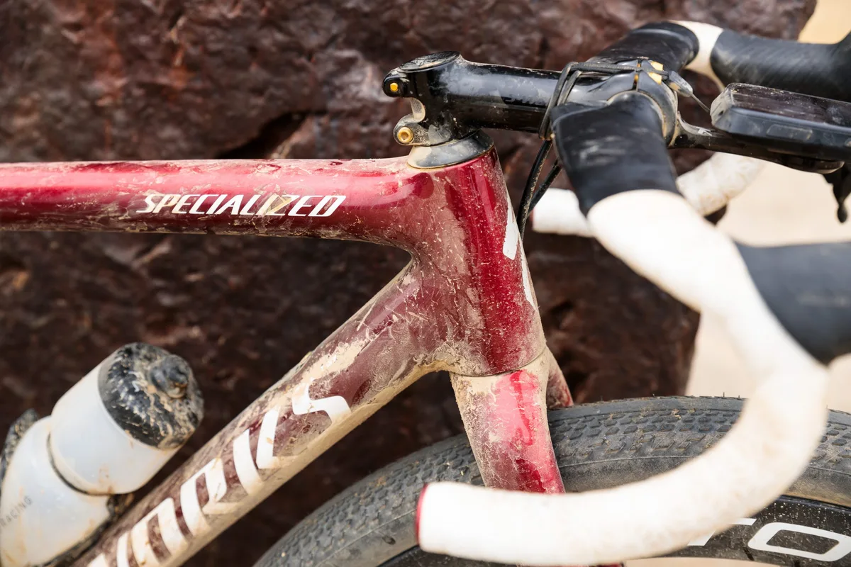 Sofía Gómez Villafañe's Specialized S-Works Crux after the 2026 Traka 200