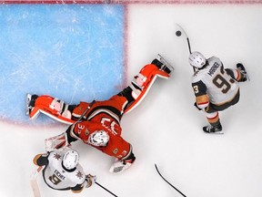 Vegas Golden Knights forward Mitch Marner scores