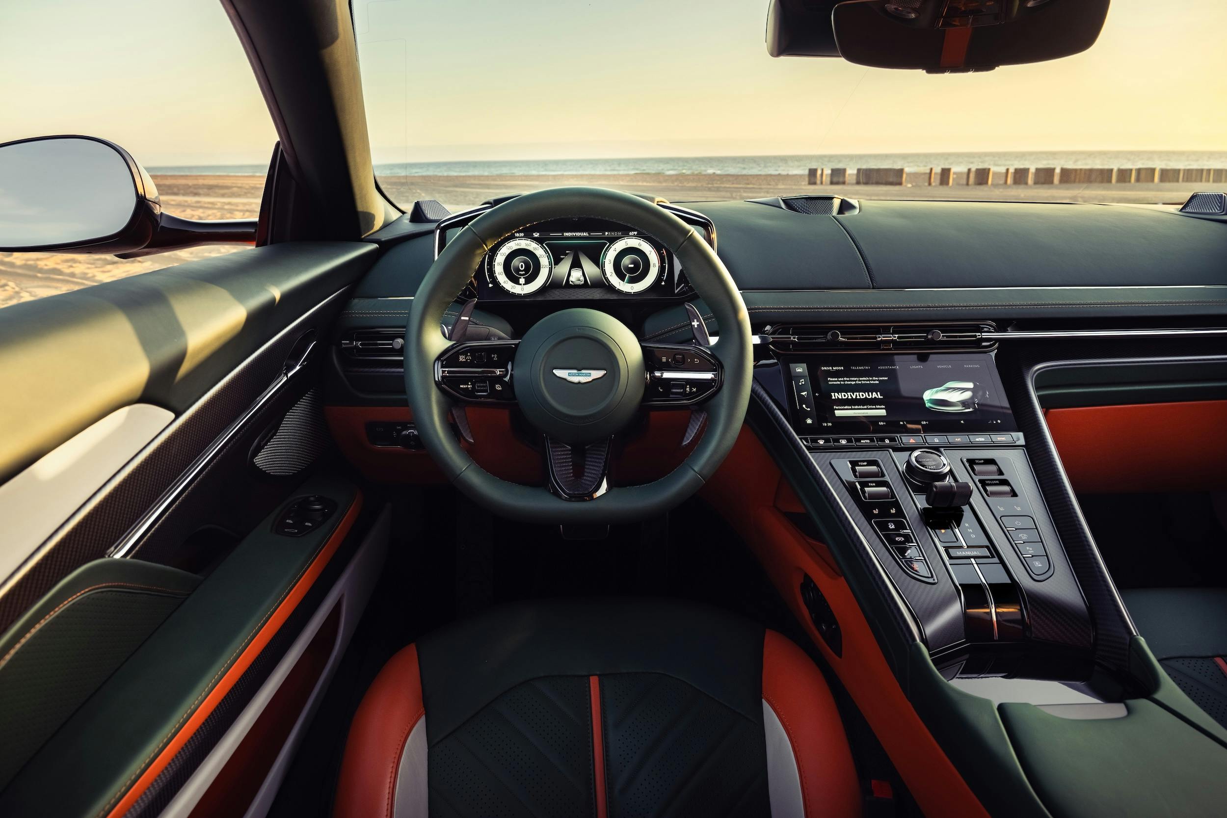Aston Martin DB12S interior steering wheel