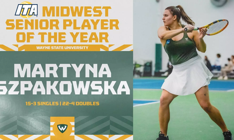 Wayne State's Szpakowska named ITA Midwest Senior Player of the Year