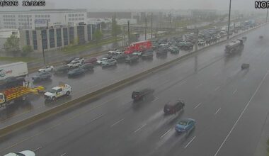 Southbound Hwy. 400 in Toronto almost completely blocked after crash