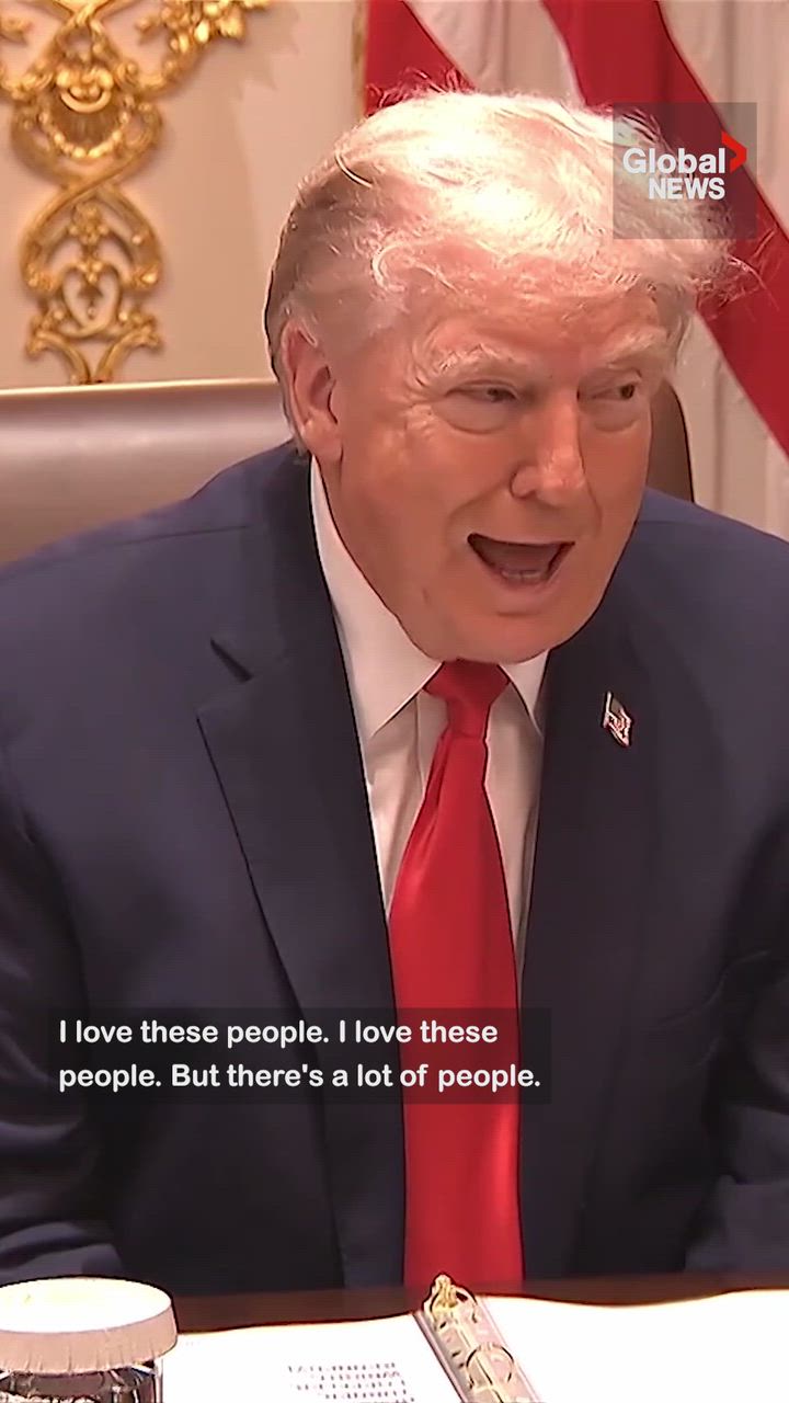 Click to play video: 'Trump denies falling asleep during cabinet meeting, says he was bored'