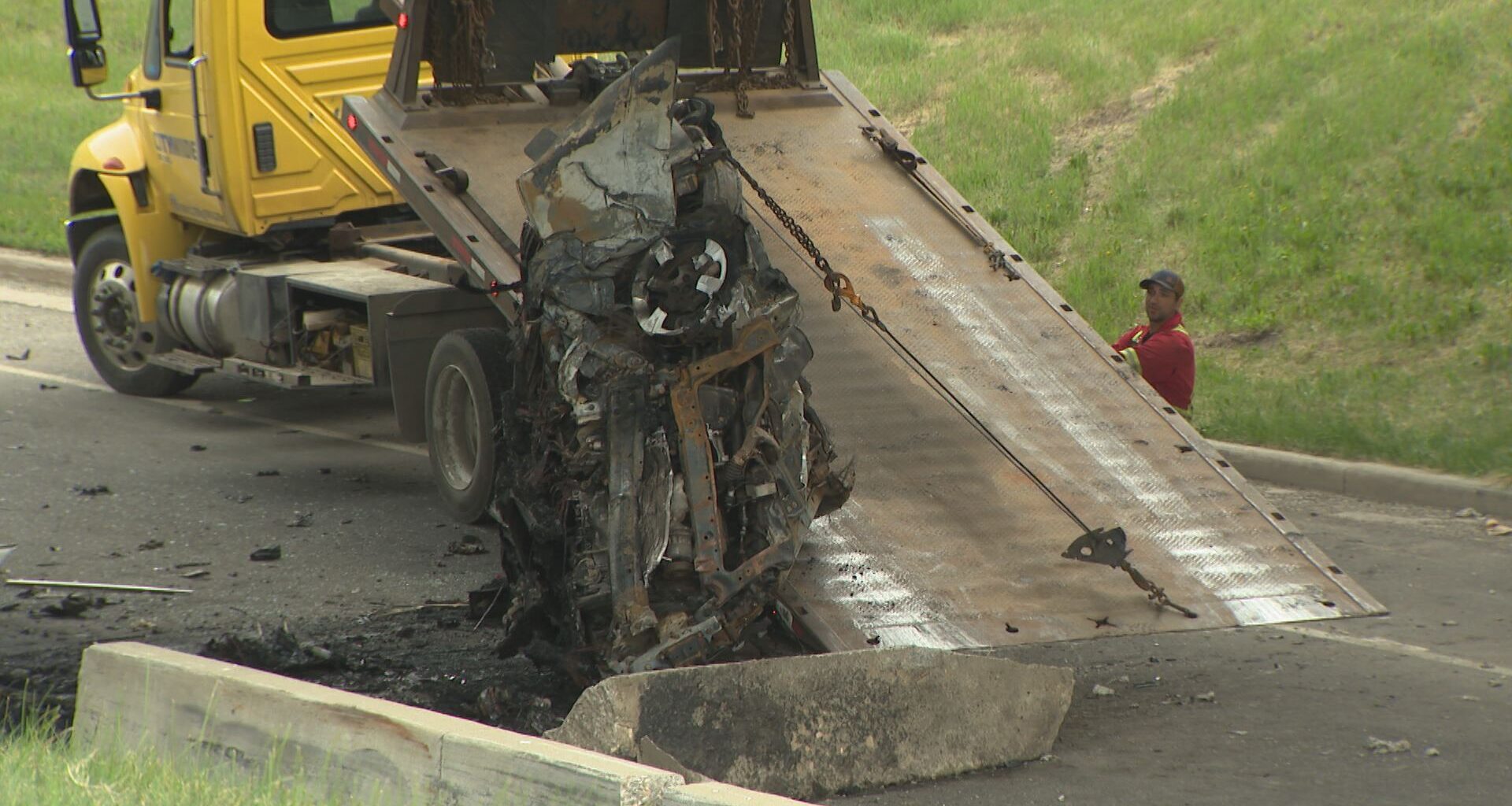 Fiery single vehicle crash kills one in NW Calgary, police say