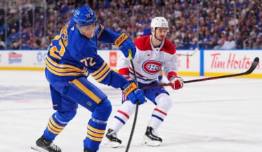 Buffalo Sabres lead Montreal Canadiens after goal-filled first period