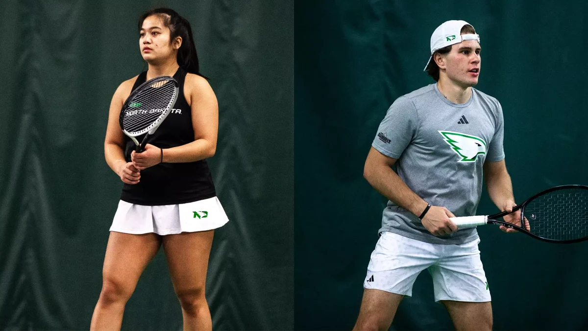 Andrea Pineda (Sr.) and Christos Alex (Sr.) represented UND during the program's final season.