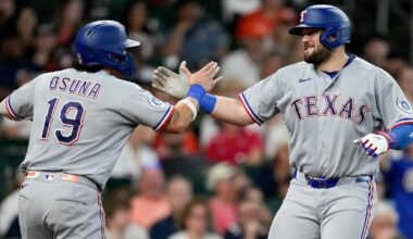 Jake Burger blasts a homer, drives in 4 as Nathan Eovaldi powers Texas Rangers past Houston Astros