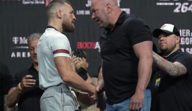 Conor McGregor and Dana White at UFC 264