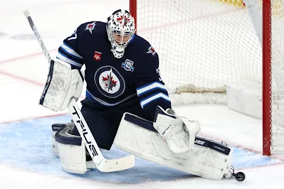 Winnipeg Jets goaltender Connor Hellebuyck Winnipeg Jets goaltender Connor Hellebuyck