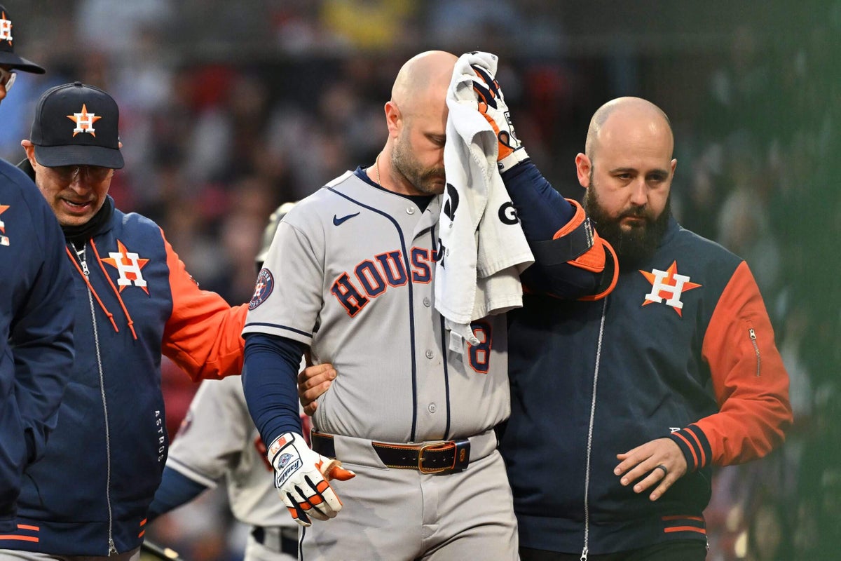 Astros’ Christian Walker after taking fastball to head: ‘I feel OK, luckily’