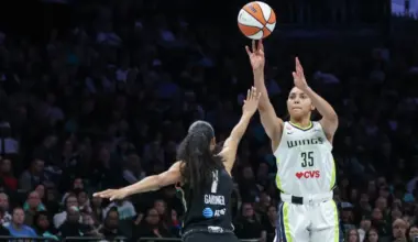 Wings' Azzi Fudd ties Caitlin Clark with incredible outburst image