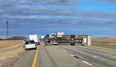 Collision shuts down section of Highway 1 near Oak Lake