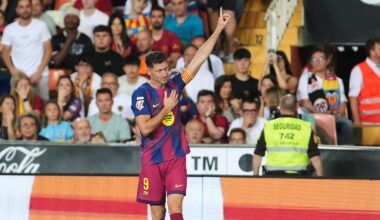 Robert Lewandowski scores in farewell as Barcelona lose to Valencia