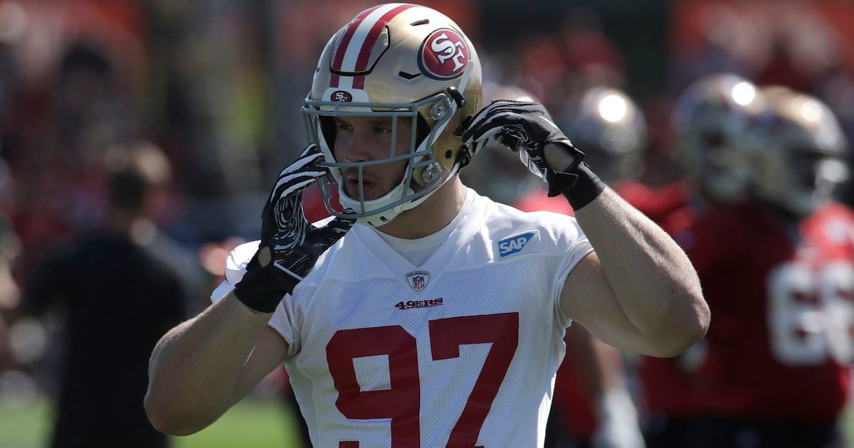 Nick Bosa (knee) says he’s on track for training camp, Week 1 with San Francisco 49ers