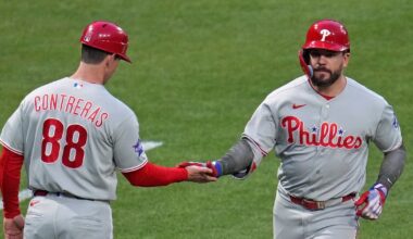 Schwarber hits majors-leading 20th HR as Phillies beat Pirates in extras
