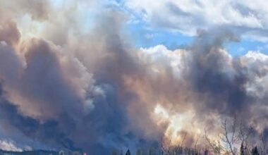 Evacuation alert issued due to out of control Alberta wildfire near Sundre