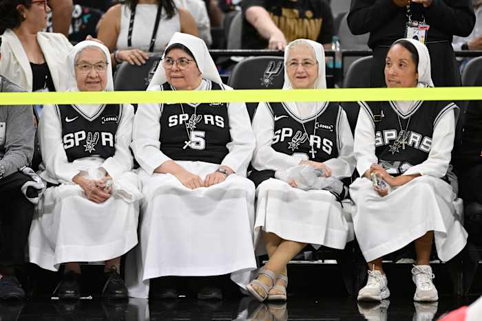 ‘We’ve got to fly them to OKC’: Kornet prays with nuns before Game 4 blowout win over Thunder