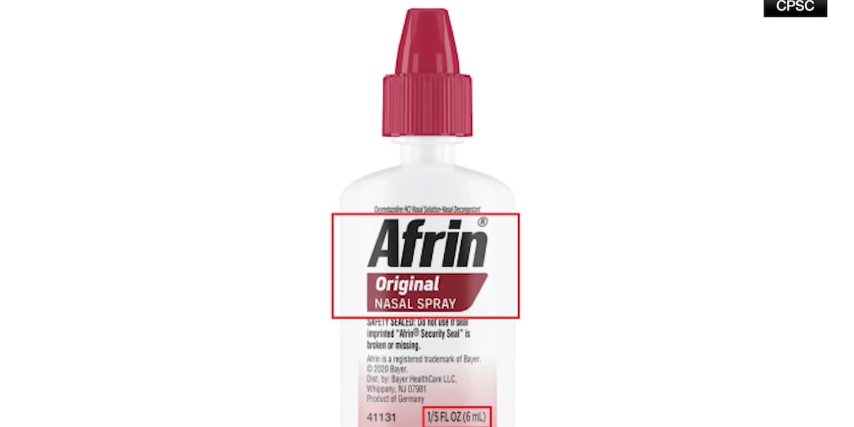 780K bottles of Afrin nasal spray recalled