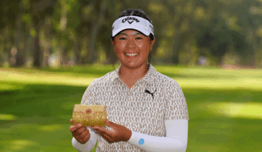 Canada's Anna Huang poses with the Lalla Meryem Cup trophy following her win in 2026