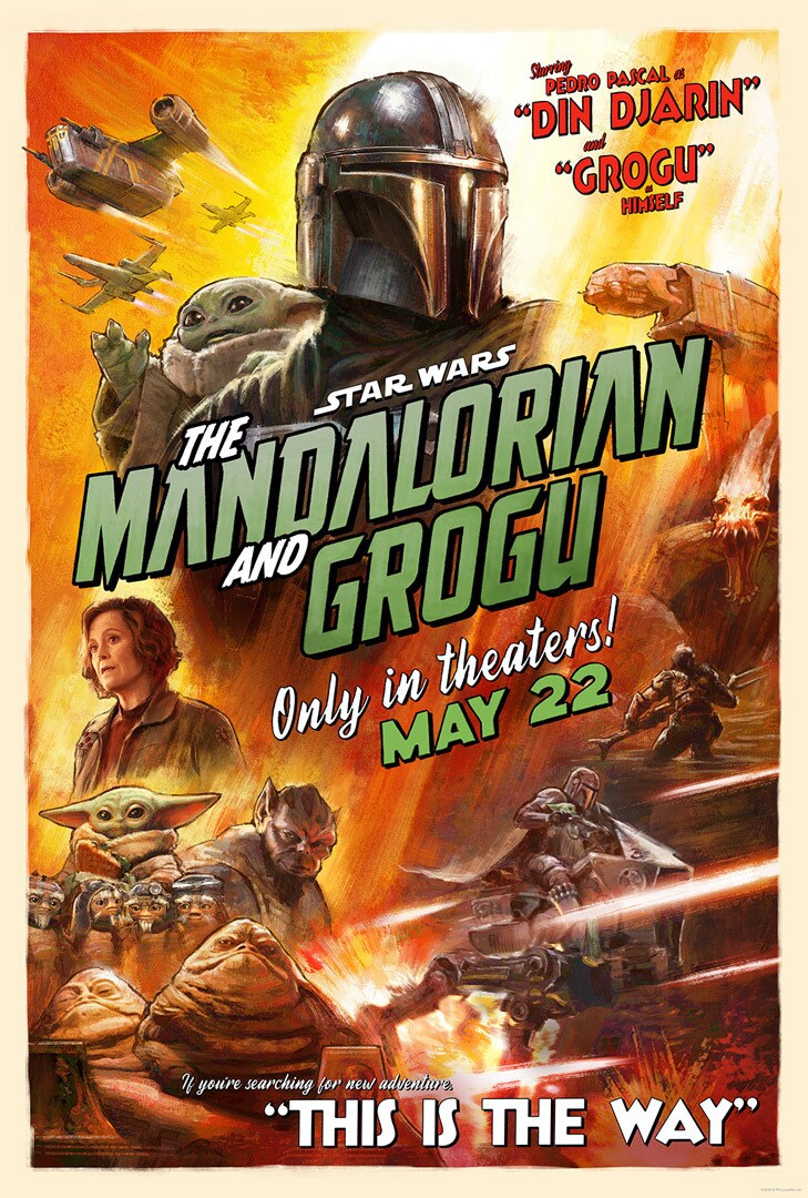 The poster for The Mandalorian & Grogu
