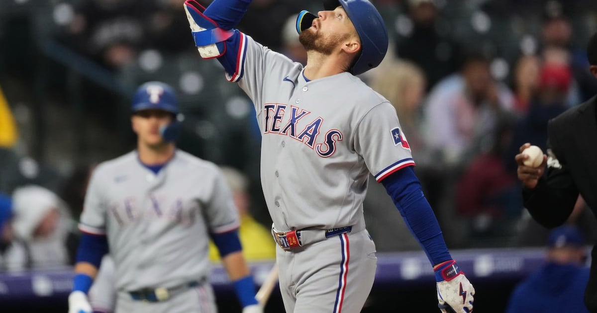Brandon Nimmo homers to back Kumar Rocker in Texas Rangers’ win over Colorado Rockies