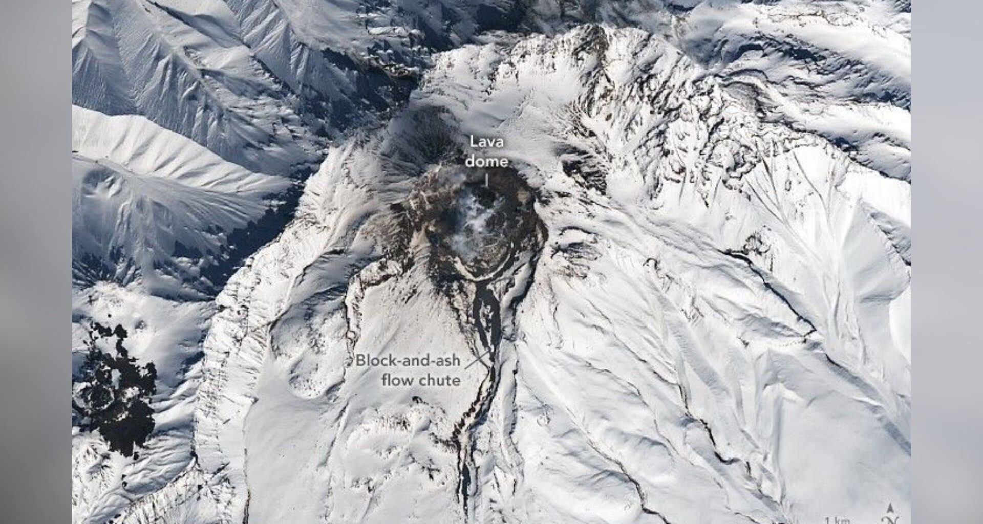 Satellites spy one of Russia's most active volcanoes melting snow from the inside out