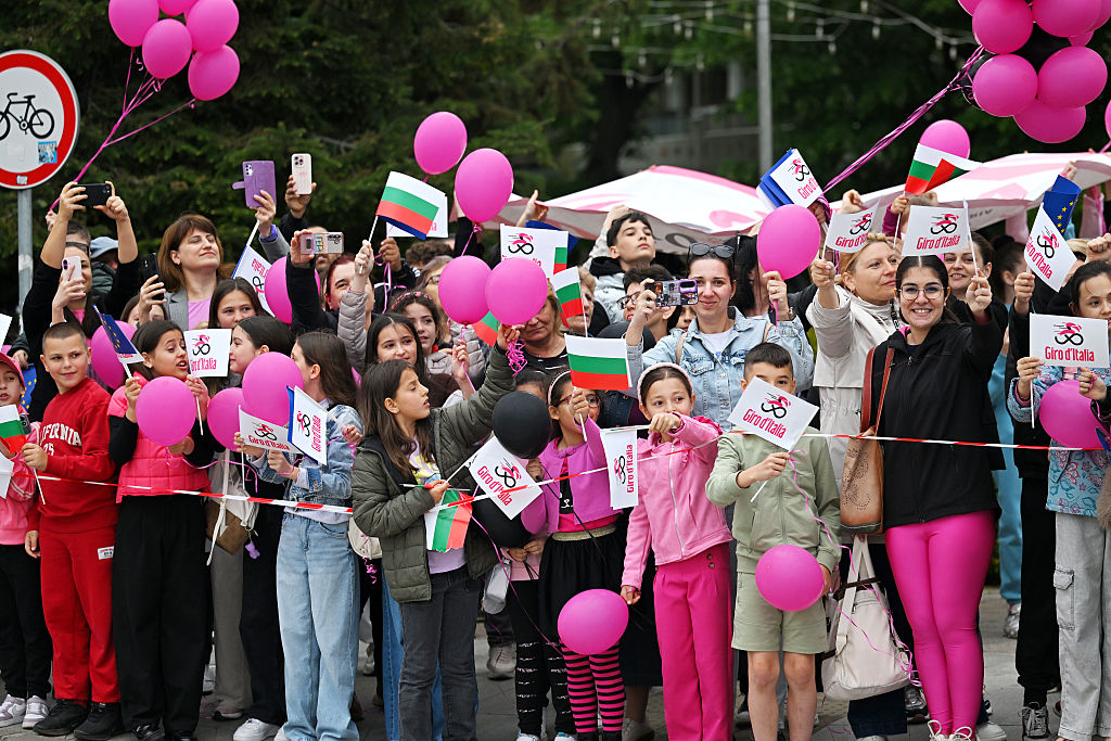 VELIKO TARNOVO, BULGARIA - MAY 09: Fans during the 109th Giro d&amp;apos;Italia 2026, Stage 2 a 221km stage from Burgas to Veliko Tarnovo / #UCIWT / on May 09, 2026 in Veliko Tarnovo, Bulgaria. (Photo by Tim de Waele/Getty Images)