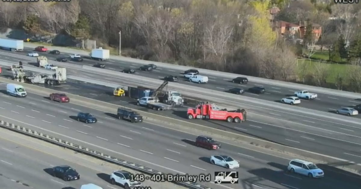 Highway 401 westbound express lanes closed in Scarborough
