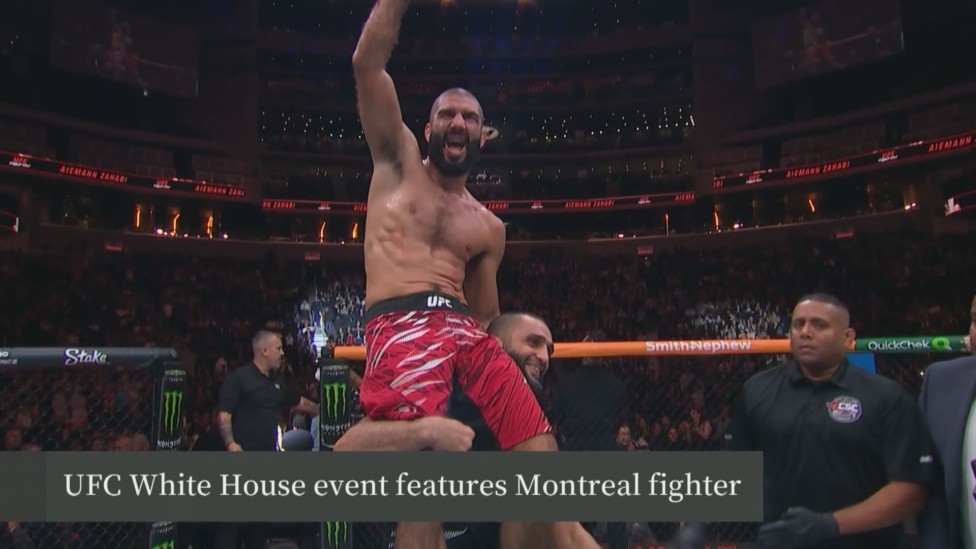 Click to play video: 'Montreal Mixed Martial Artist Fighting at UFC Freedom 250 Event'